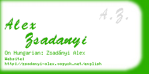 alex zsadanyi business card