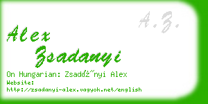 alex zsadanyi business card